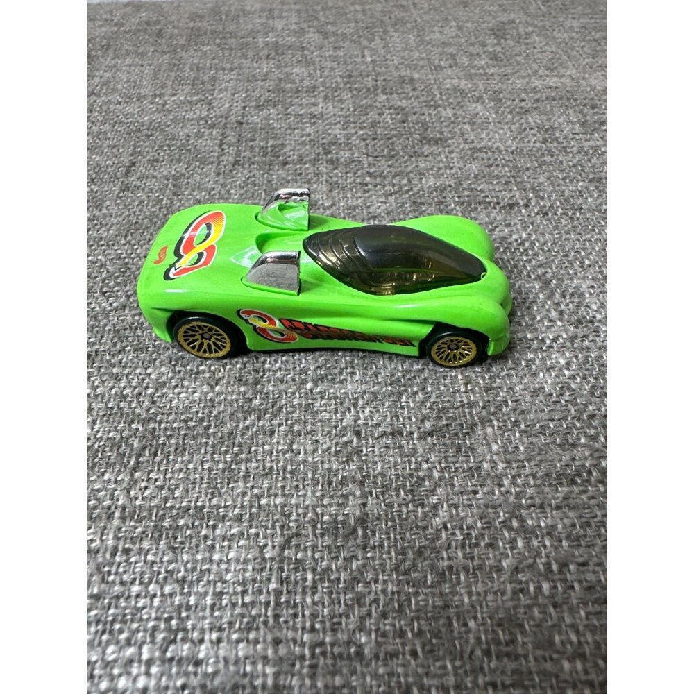 1995 Hot Wheels Power Pipes Die-Cast Toy Car Green With Yellow & Red Details - Picture 3 of 6